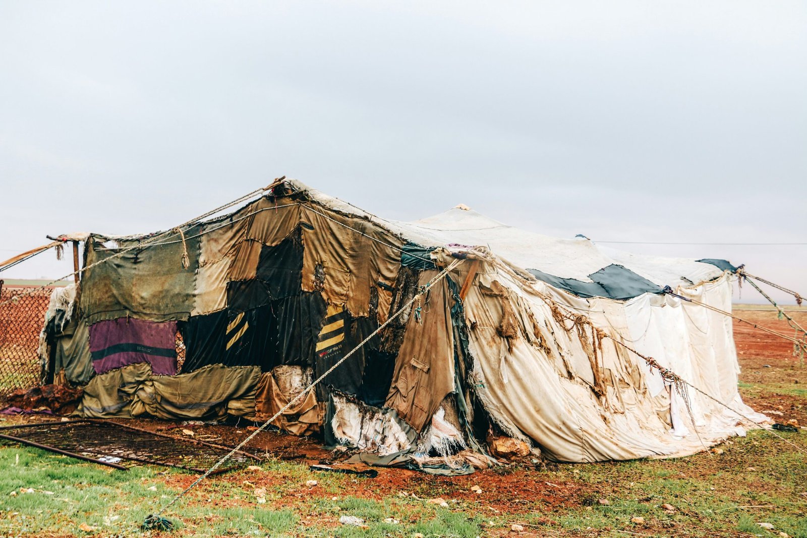 A group of tents sitting in a field